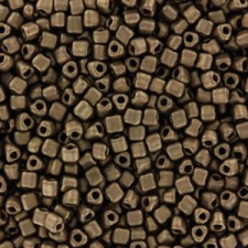Miyuki triangle beads 10/0 Matted metallic dark bronze TR10-2006